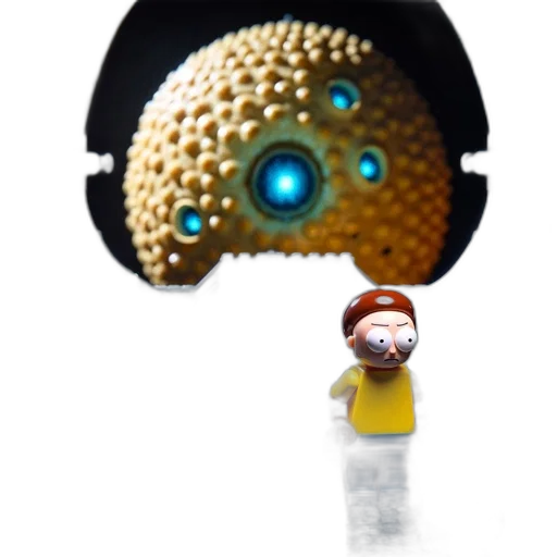 staff, robot, hat, jewelry, 3d render, concept art, pixel art, outer space transparent PNG cut-out