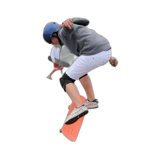 shoes, hat, staff, creature, 3d render, photorealistic, concept art, skateboarder transparent PNG cut-out