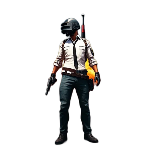 weapon, staff, jacket, mask, concept art, pixel art, 3d render, fantasy art transparent PNG cut-out