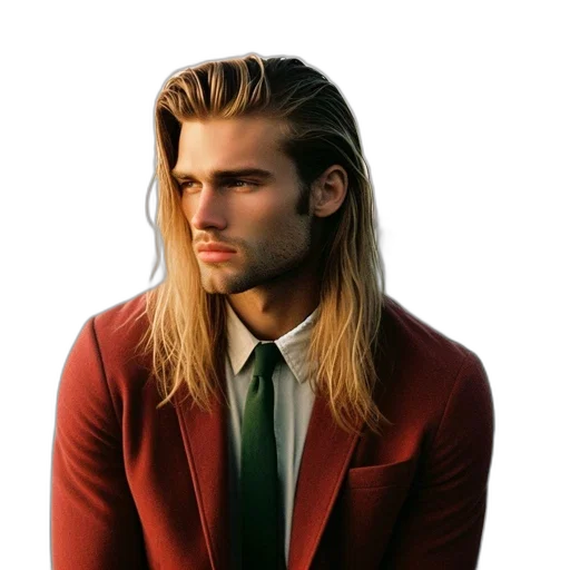 jacket, hair, face, animal, photorealistic, cartoon, 3d render, fantasy art transparent PNG cut-out