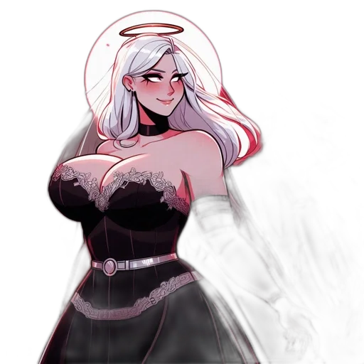 dress, crown, concept art, fantasy art, comic book art, pixel art, fire, dark transparent PNG cut-out
