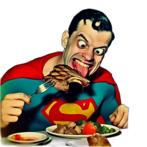 food, face, animal, comic book art, concept art, cartoon, photorealistic, vintage transparent PNG cut-out