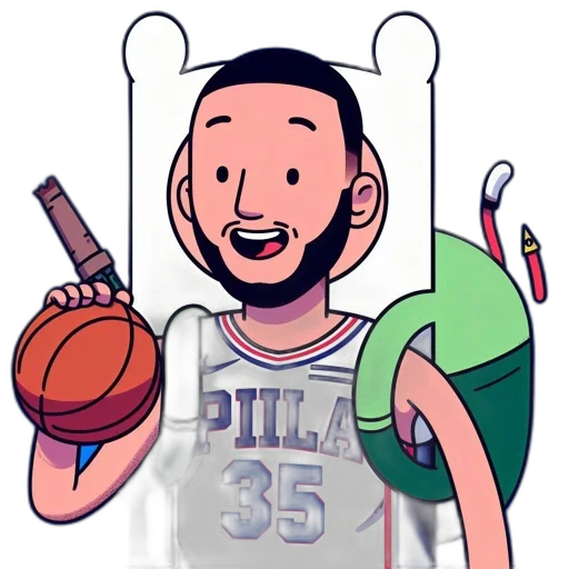 cartoon, anime, concept art, pixel art, animated, figure, donning, jersey transparent PNG cut-out