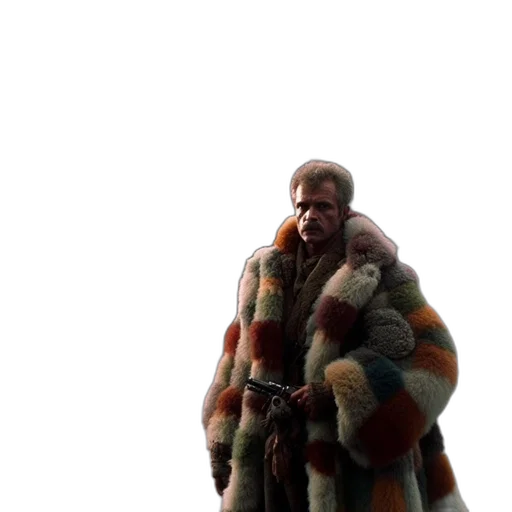 jacket, weapon, animal, creature, 3d render, concept art, cyberpunk, photorealistic transparent PNG cut-out