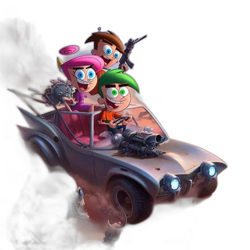 car, weapon, concept art, 3d render, fantasy art, fire, barren, desert transparent PNG cut-out
