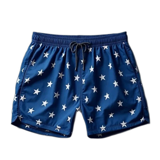 pair, blue, shorts, pattern, white, stars, dark, background transparent PNG cut-out