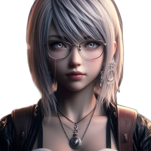 face, jacket, robot, staff, photorealistic, concept art, fantasy art, cyberpunk transparent PNG cut-out