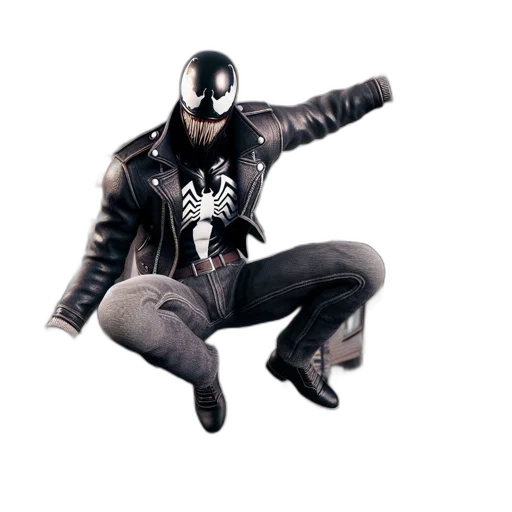 jacket, mask, weapon, concept art, comic book art, 3d render, individual, wearing transparent PNG cut-out