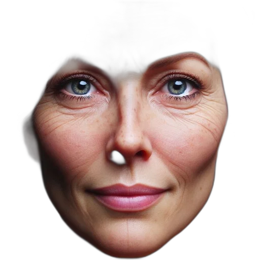 face, mask, robot, crown, photorealistic, 3d render, concept art, close-up transparent PNG cut-out