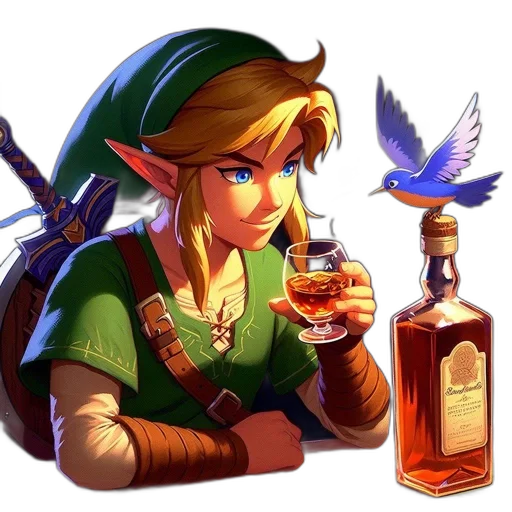 bottle, weapon, pixel art, concept art, fantasy art, watercolor, green, colorful transparent PNG cut-out