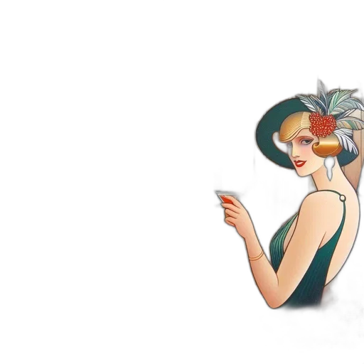 hat, crown, flower, dress, watercolor, pixel art, concept art, cartoon transparent PNG cut-out