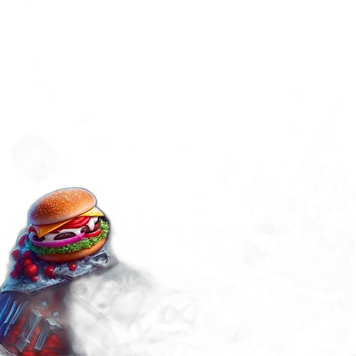 food, creature, animal, face, concept art, photorealistic, 3d render, pixel art transparent PNG cut-out