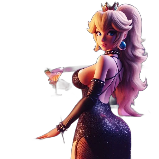 dress, concept art, pixel art, fantasy art, 3d render, animated, female, character transparent PNG cut-out
