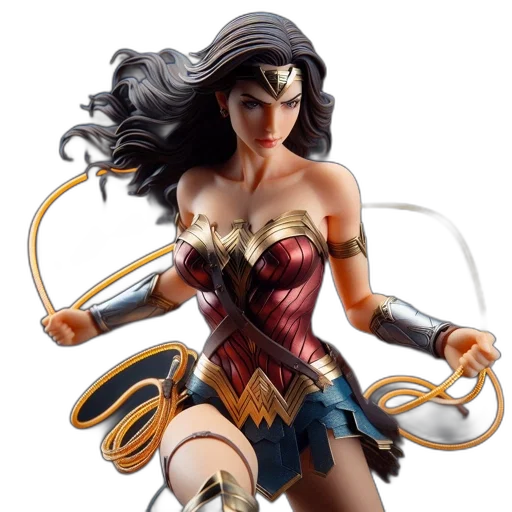 jewelry, comic book art, concept art, 3d render, wonder, woman, shown, dynamic transparent PNG cut-out