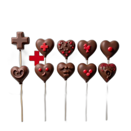 food, collection, chocolate, candies, various, designs, including, cross transparent PNG cut-out