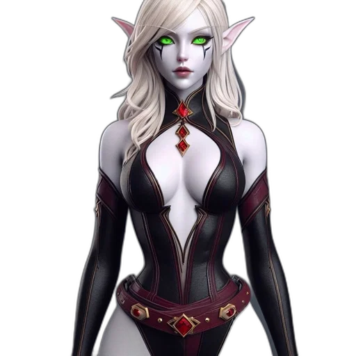 fantasy art, concept art, comic book art, 3d render, digital, illustration, portrays, female transparent PNG cut-out