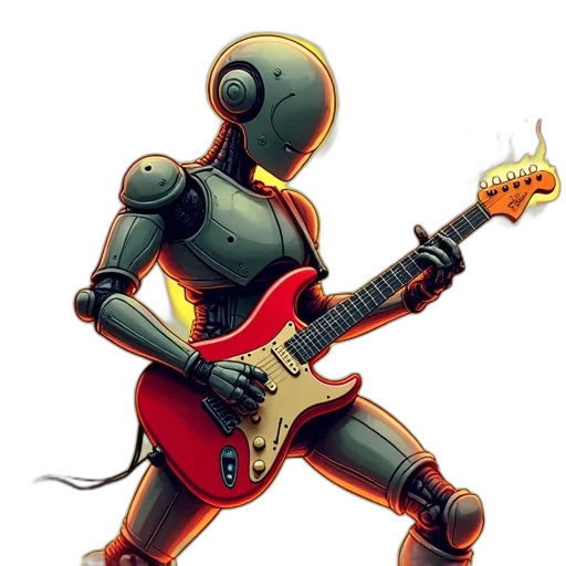 robot, weapon, jacket, mask, concept art, comic book art, pixel art, cartoon transparent PNG cut-out