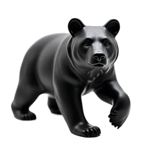 animal, creature, 3d render, photorealistic, concept art, fantasy art, black, bear transparent PNG cut-out