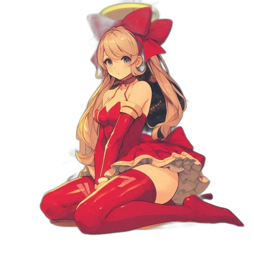 dress, crown, staff, hat, anime, pixel art, concept art, fantasy art transparent PNG cut-out