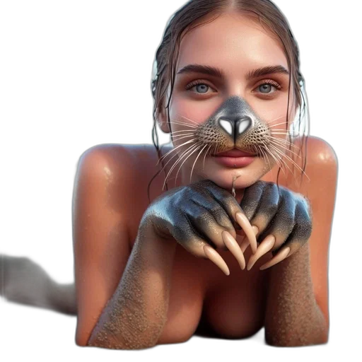 animal, mask, creature, face, photorealistic, 3d render, concept art, fantasy art transparent PNG cut-out