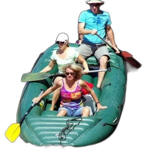 hat, car, umbrella, underwater, three, people, green, inflatable transparent PNG cut-out