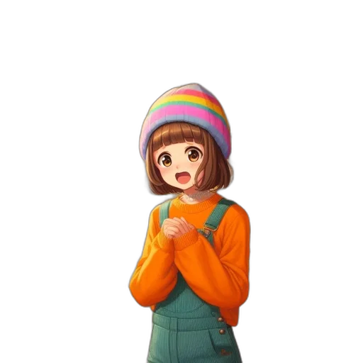 hat, jacket, staff, dress, pixel art, anime, concept art, cartoon transparent PNG cut-out
