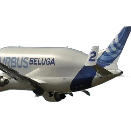 3d render, photorealistic, airbus, beluga, aircraft, flight, against, clear transparent PNG cut-out