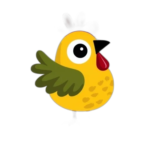 animal, pixel art, concept art, 3d render, cartoon, stylized, illustration, chicken transparent PNG cut-out