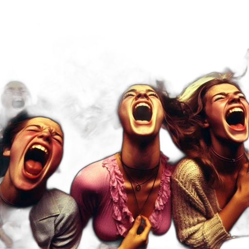 face, mask, photorealistic, concept art, 3d render, passionate, crowd, seemingly transparent PNG cut-out