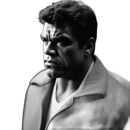 jacket, face, comic book art, photorealistic, concept art, 3d render, middle-aged, man transparent PNG cut-out