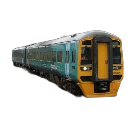 weapon, 3d render, photorealistic, green, yellow, train, number, 158821 transparent PNG cut-out