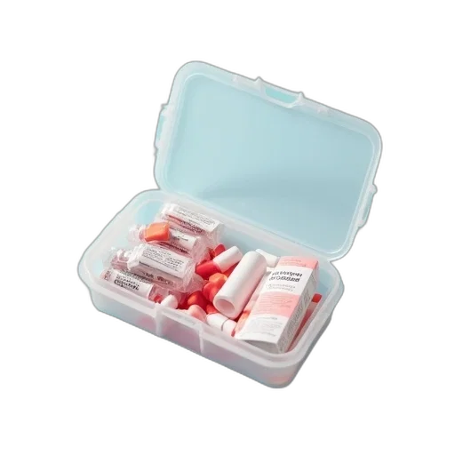 plastic, case, open, medicine transparent PNG cut-out