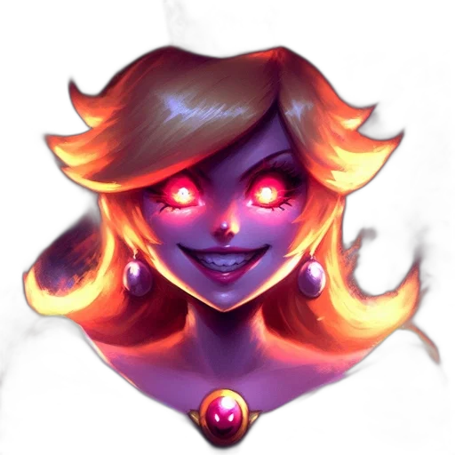 face, staff, crown, concept art, fantasy art, pixel art, anime, neon transparent PNG cut-out