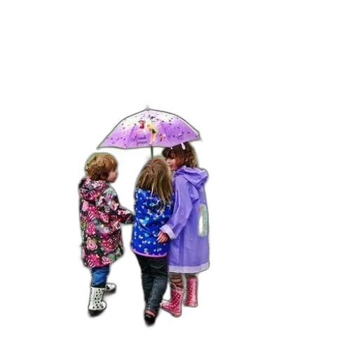 umbrella, jacket, photorealistic, 3d render, concept art, rain, snow, three transparent PNG cut-out