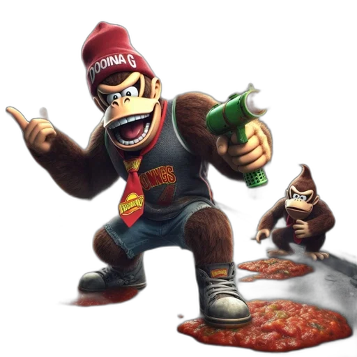 food, weapon, concept art, 3d render, pixel art, comic book art, fire, three transparent PNG cut-out