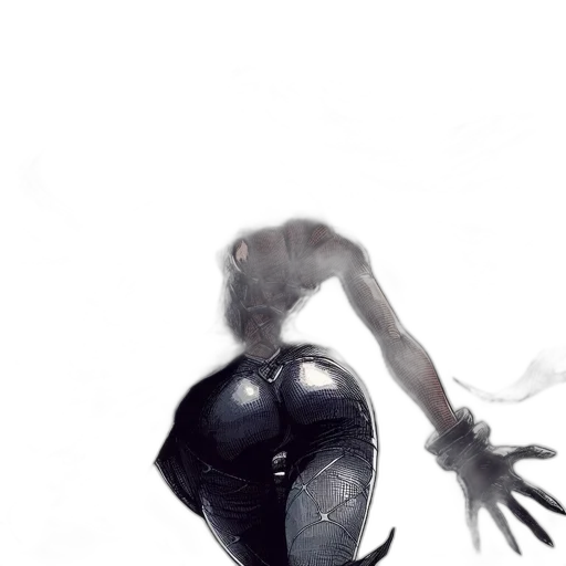 mask, creature, robot, dress, concept art, comic book art, 3d render, photorealistic transparent PNG cut-out