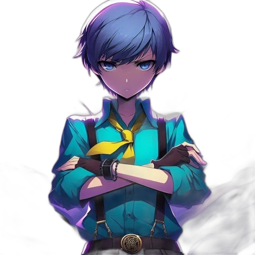 staff, sword, weapon, jacket, anime, concept art, pixel art, fantasy art transparent PNG cut-out
