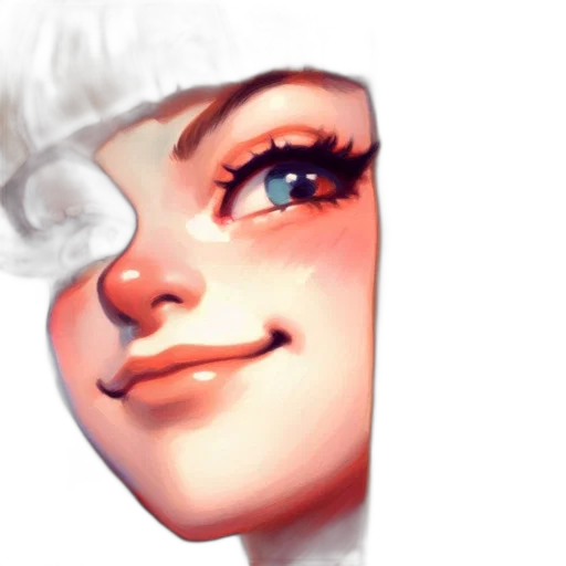 face, mask, robot, hair, concept art, photorealistic, fantasy art, anime transparent PNG cut-out