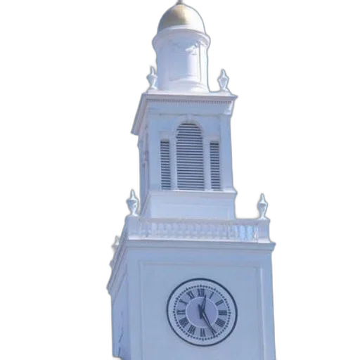 building, dress, staff, 3d render, photorealistic, concept art, white, clock transparent PNG cut-out