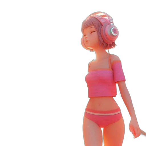 robot, jacket, dress, 3d render, concept art, vaporwave, cyberpunk, neon lights transparent PNG cut-out