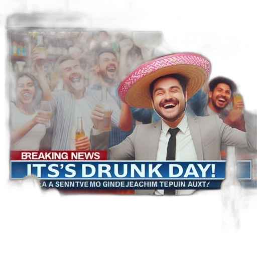 news, broadcast, screen, displays, breaking, headline, about, drunk transparent PNG cut-out