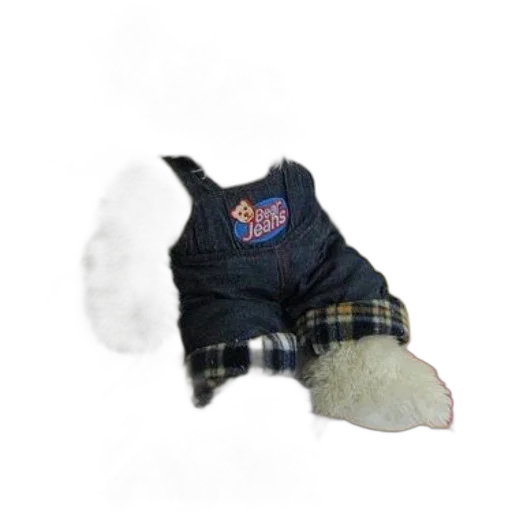 jacket, hat, creature, animal, 3d render, photorealistic, white, teddy transparent PNG cut-out