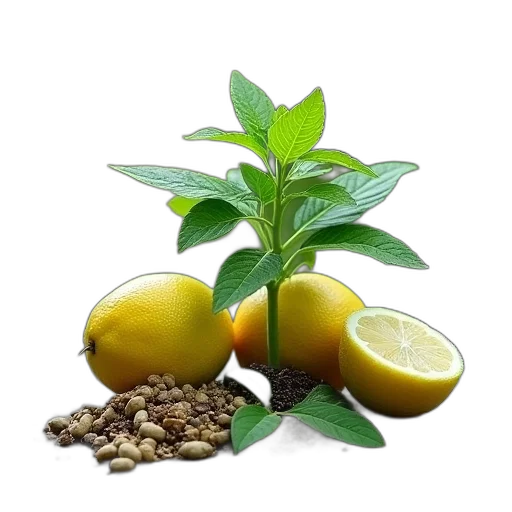 food, photorealistic, 3d render, lemon transparent PNG cut-out