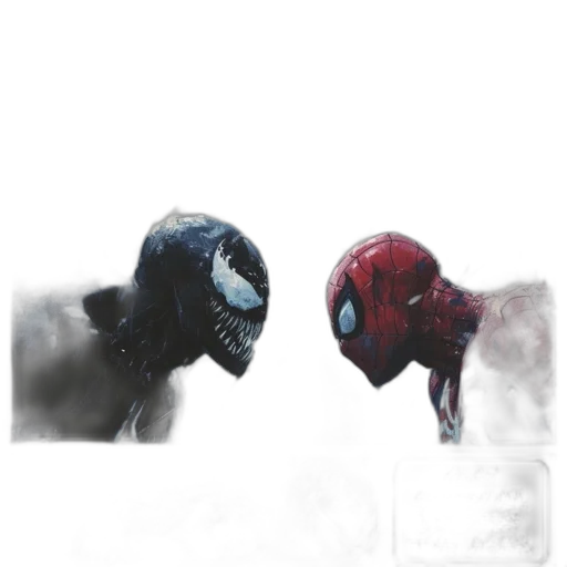 mask, robot, comic book art, concept art, 3d render, photorealistic, spider-man, venom transparent PNG cut-out