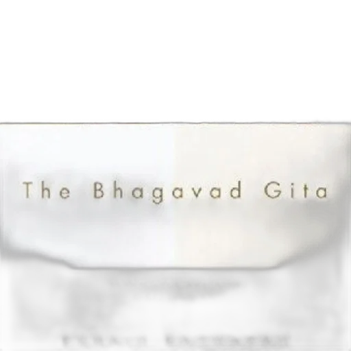 bhagavad, gita, book, cover, featuring, white, green, background transparent PNG cut-out