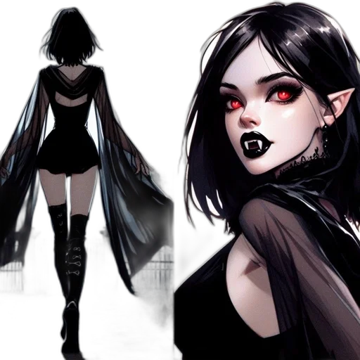 concept art, fantasy art, comic book art, watercolor, dark, monochrome, red, colorful transparent PNG cut-out