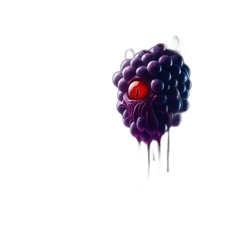 umbrella, creature, food, crown, pixel art, concept art, 3d render, fantasy art transparent PNG cut-out
