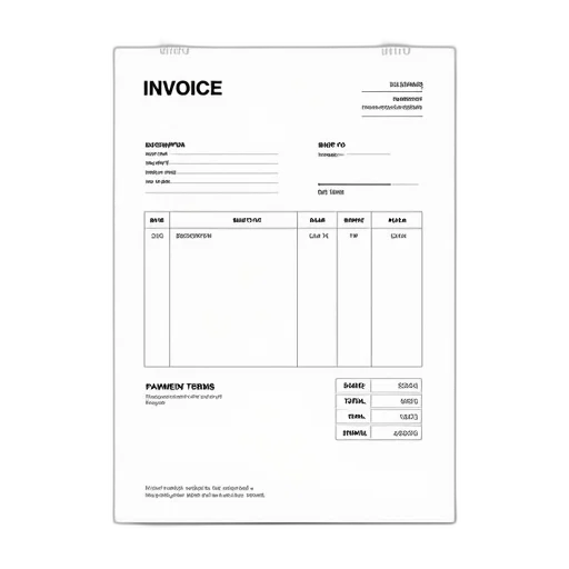 blank, invoice, template, header, includes, words, billing, information transparent PNG cut-out