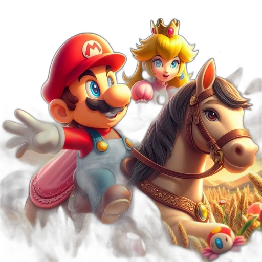 crown, weapon, fantasy art, concept art, 3d render, pixel art, mario, princess transparent PNG cut-out