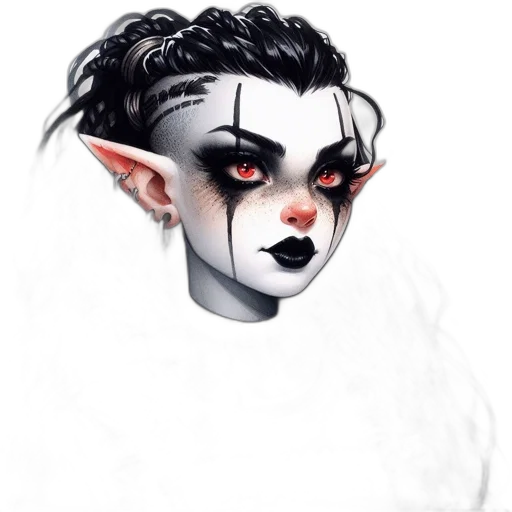 creature, mask, face, staff, fantasy art, concept art, watercolor, comic book art transparent PNG cut-out